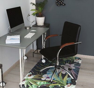 Office chair floor protector blue chameleon