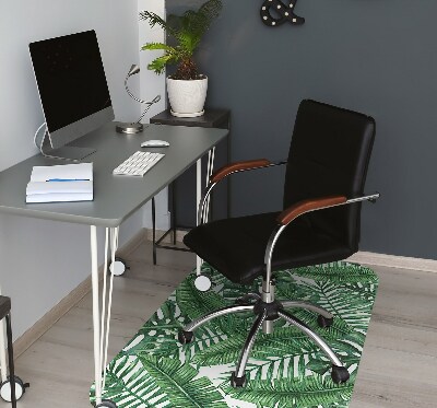 Office chair mat tropical leaves