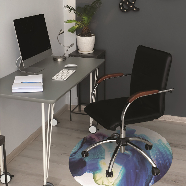 Chair mat floor panels protector blue spots