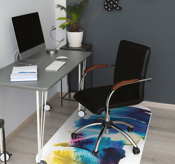 Chair mat floor panels protector blue spots