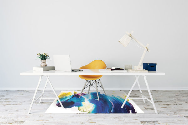 Chair mat floor panels protector blue spots