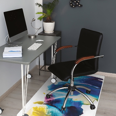 Chair mat floor panels protector blue spots