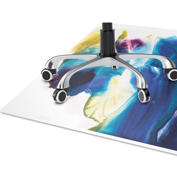 Chair mat floor panels protector blue spots
