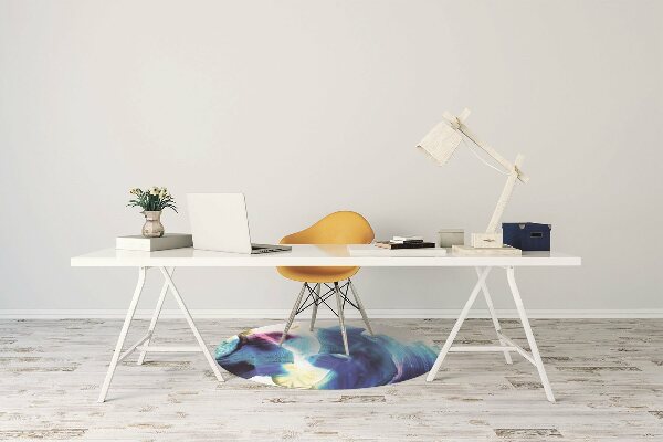 Chair mat floor panels protector blue spots