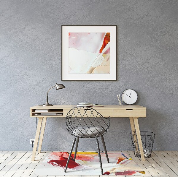 Desk chair mat paint stains