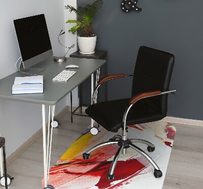 Desk chair mat paint stains
