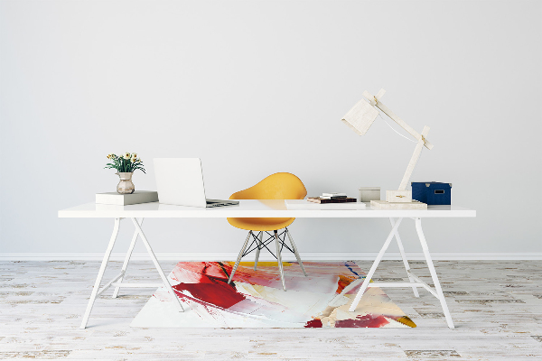 Desk chair mat paint stains