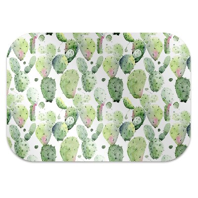 Office chair floor protector tropical cacti