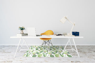 Office chair floor protector tropical cacti