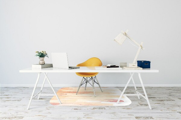 Desk chair mat yellow lines