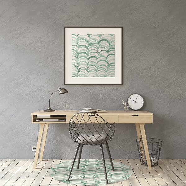 Desk chair mat Fish scales