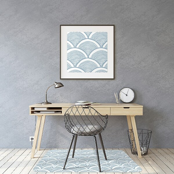 Chair mat floor panels protector Fish scale pattern