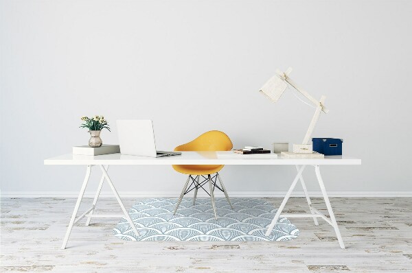 Chair mat floor panels protector Fish scale pattern