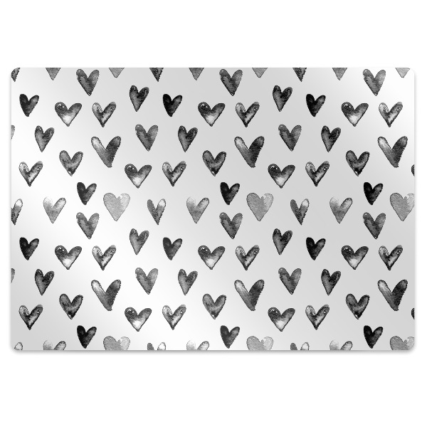 Office chair floor protector painted heart