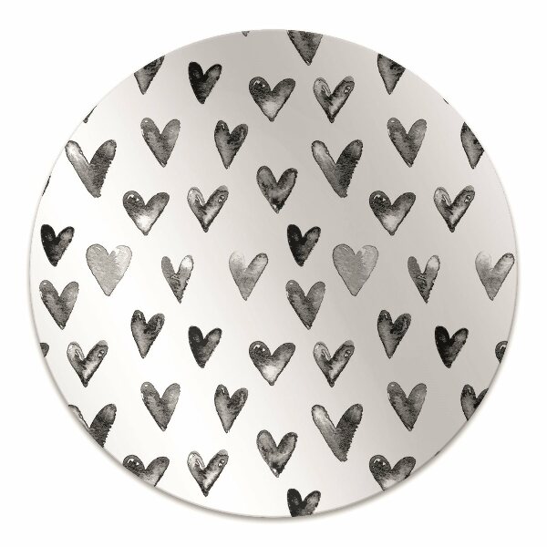 Office chair floor protector painted heart
