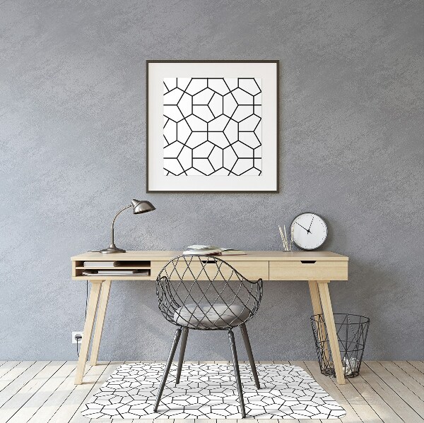 Office chair mat geometric shapes