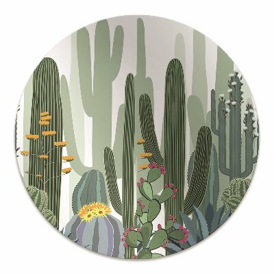 Chair mat floor panels protector flowering cacti