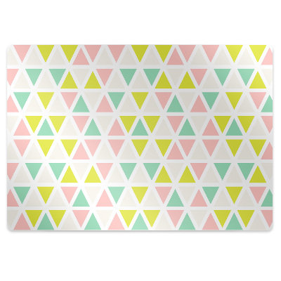 Office chair mat colored triangles