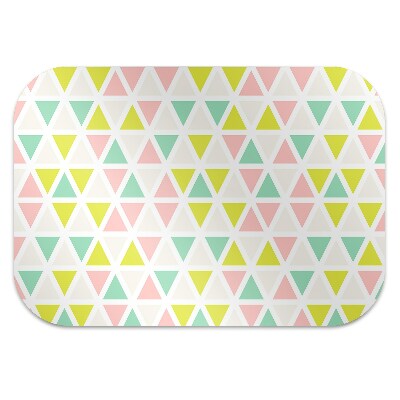 Office chair mat colored triangles