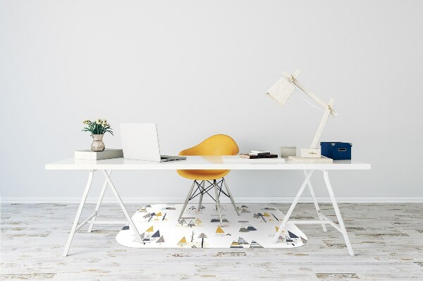 Office chair mat drawn tree