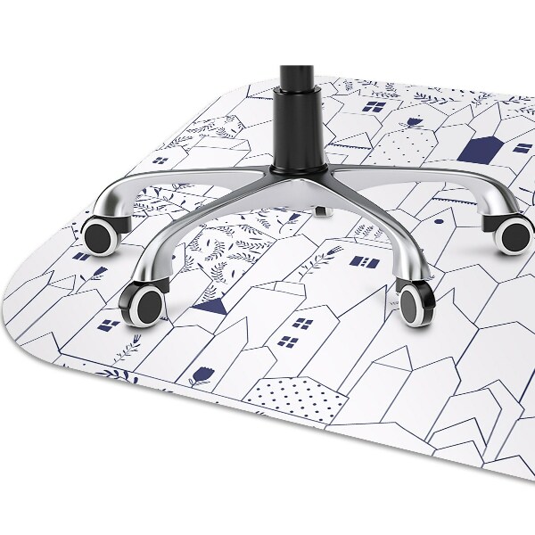 Office chair mat sketched city