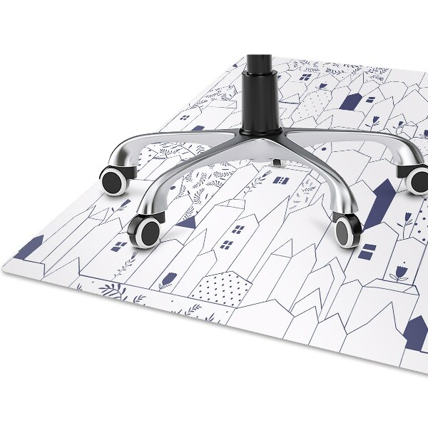 Office chair mat sketched city