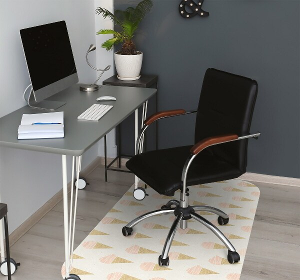 Desk chair mat pink ice cream
