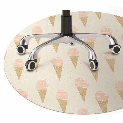 Desk chair mat pink ice cream