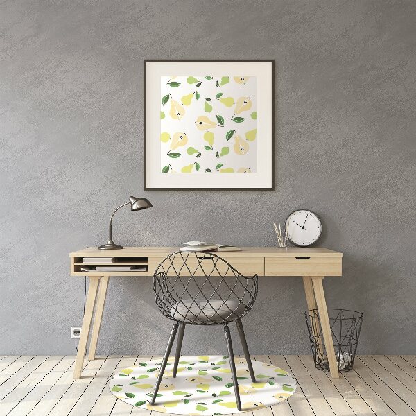 Desk chair mat yellow pears