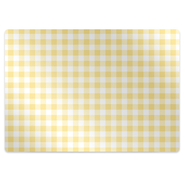 Desk chair mat yellow grille