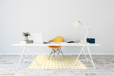 Desk chair mat yellow grille