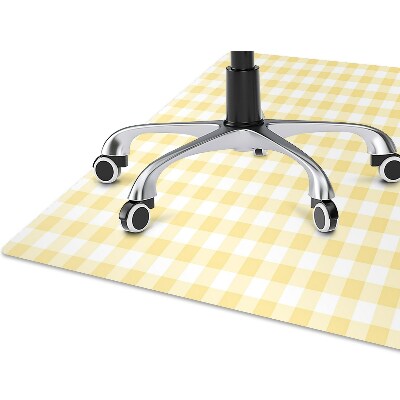 Desk chair mat yellow grille