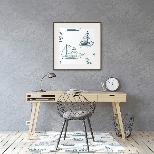 Office chair mat blue ships