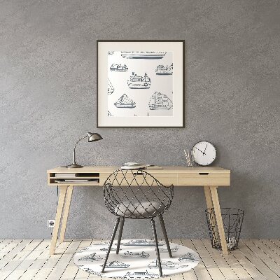 Office chair mat blue ships