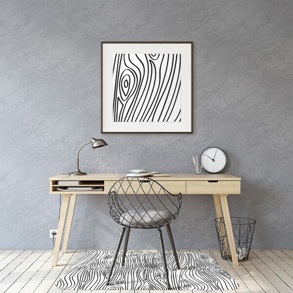 Office chair mat imitation wood