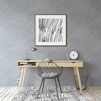 Office chair mat imitation wood