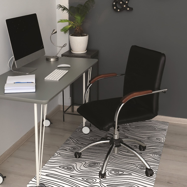 Office chair mat imitation wood