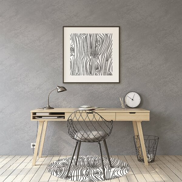 Office chair mat imitation wood