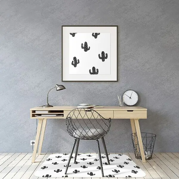Office chair floor protector Cactus pattern