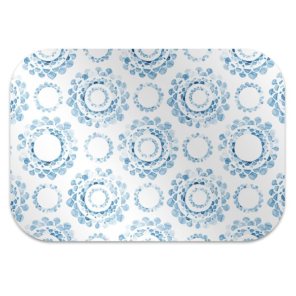 Office chair mat blue circles