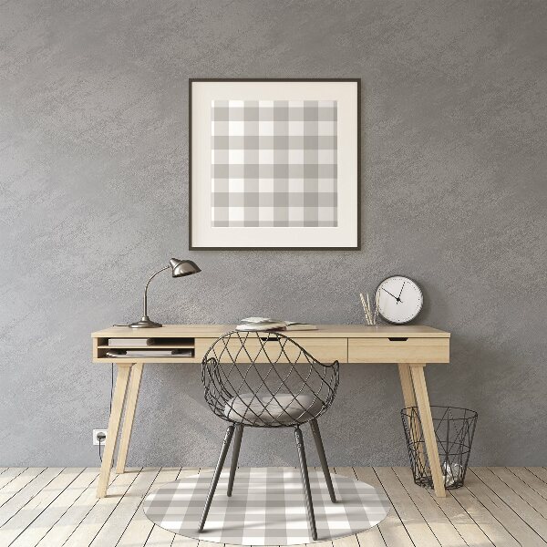 Computer chair mat gray grille