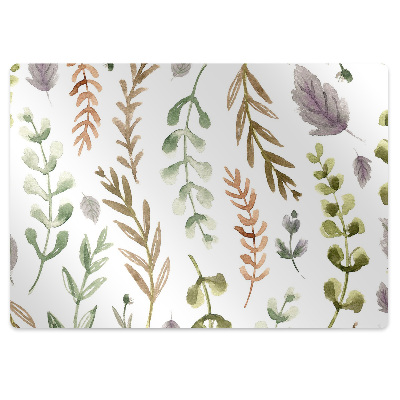 Office chair mat Colorful leaves