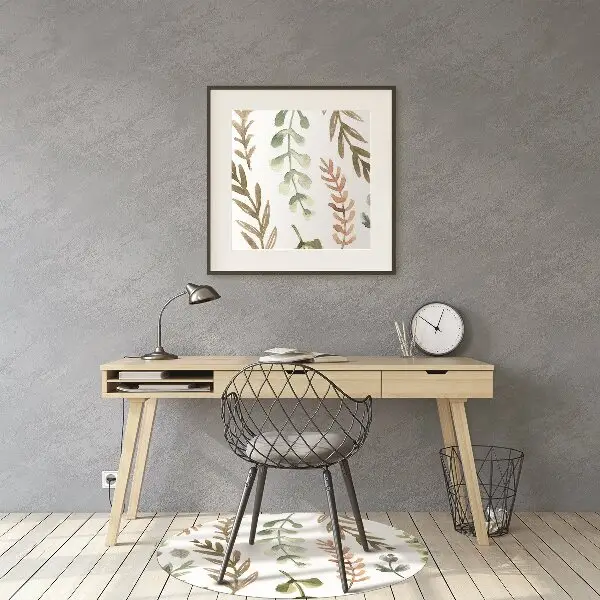 Office chair mat Colorful leaves