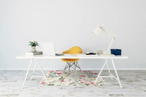 Office chair mat Colorful flowers