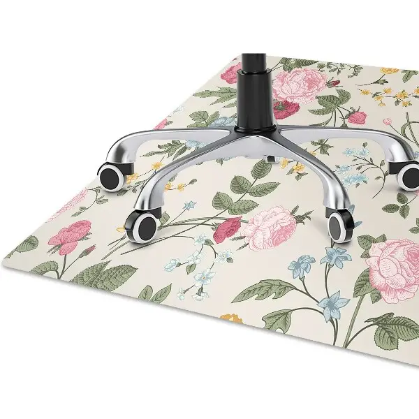 Office chair mat Colorful flowers