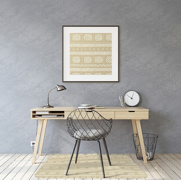 Desk chair mat yellow shape