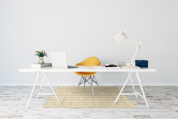 Desk chair mat yellow shape
