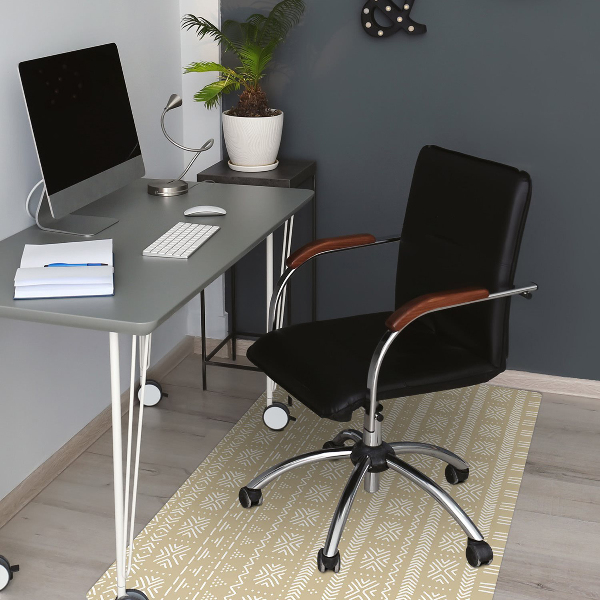 Desk chair mat yellow shape