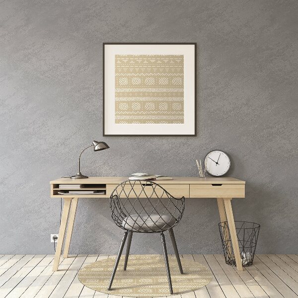 Desk chair mat yellow shape