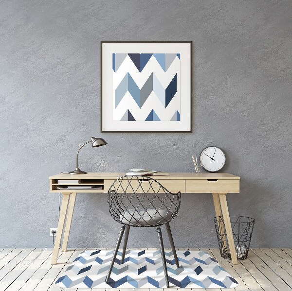 Office chair mat herringbone